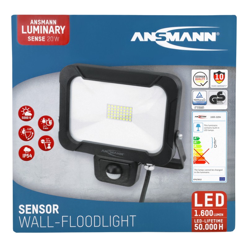 SPOT ANSMANN  LED SMD mural 20W avec détecteur