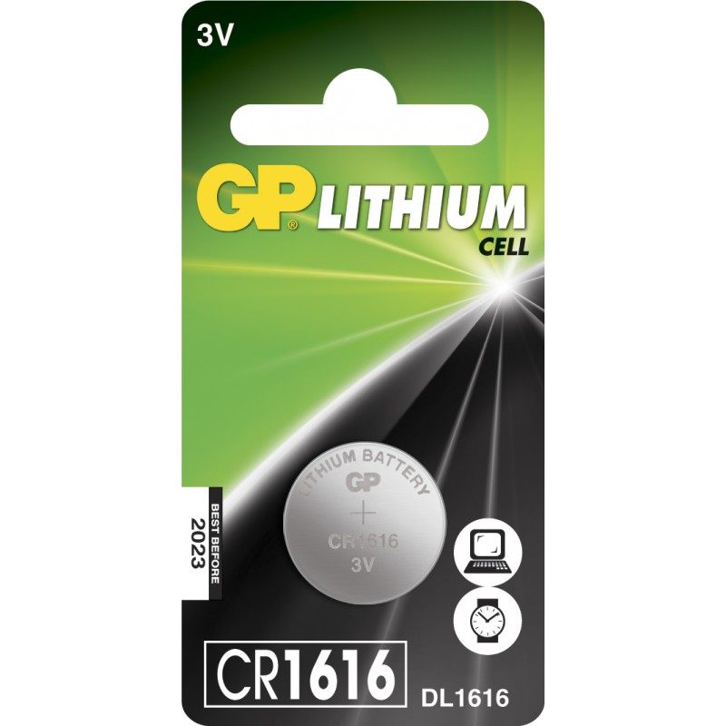 Pile Bouton Lithium GP CR1616 3V BLISTER1