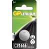 Pile Bouton Lithium GP CR1616 3V BLISTER1