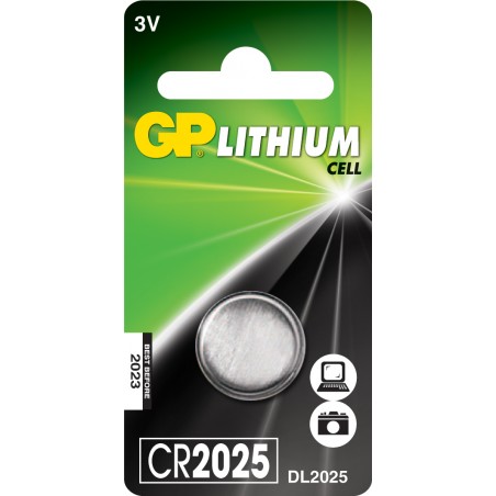 PILE BOUTON LITHIUM CR2025 3V Blister de 2 piles