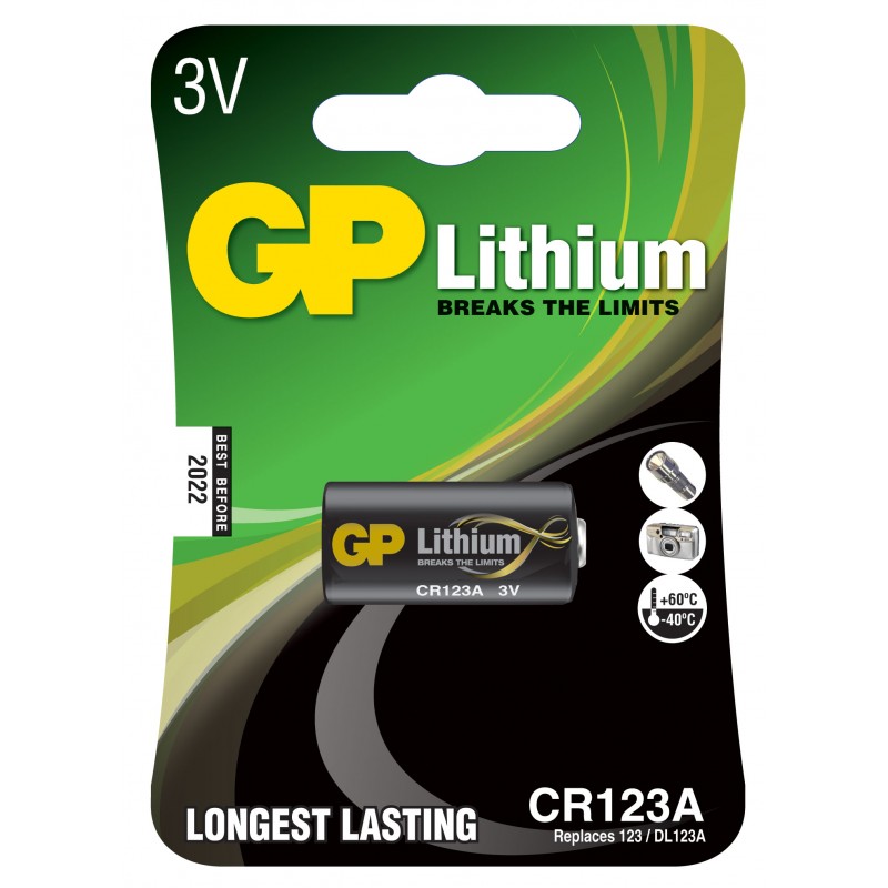 pile GP lithium 123A 974 accu-run