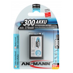 pile ANSMANN NiMh 9V 6LF22 300mAh 974 accu-run