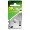 Pile bouton alcaline GP 186 LR43 1,5V CARTE1