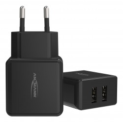 CHARGEUR 2 ports USB 5V 2.4A 12W max NOIR