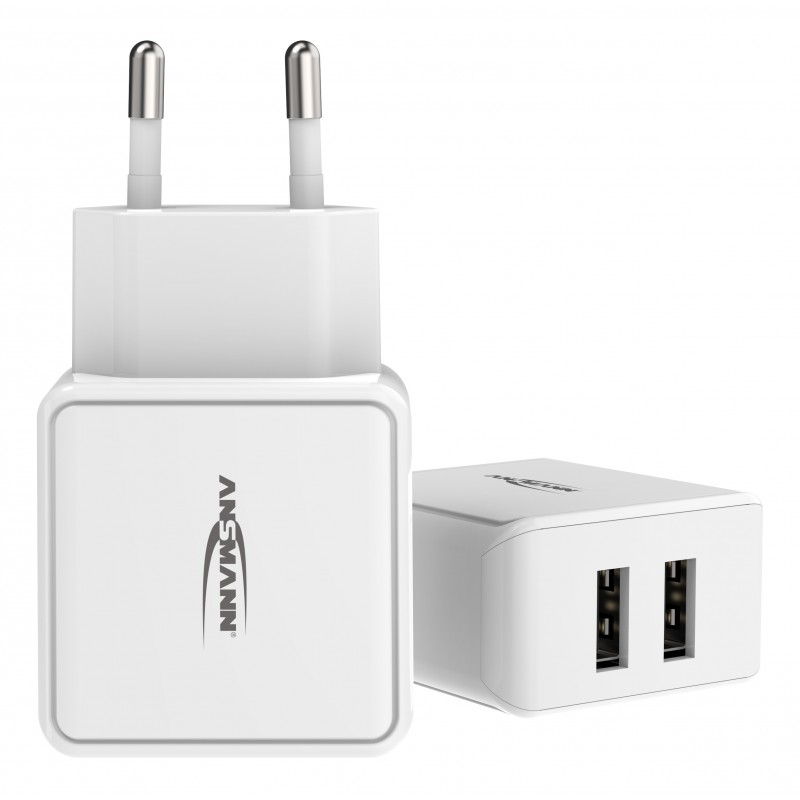 CHARGEUR 2 ports USB 5V 2.4A 12W max BLANC