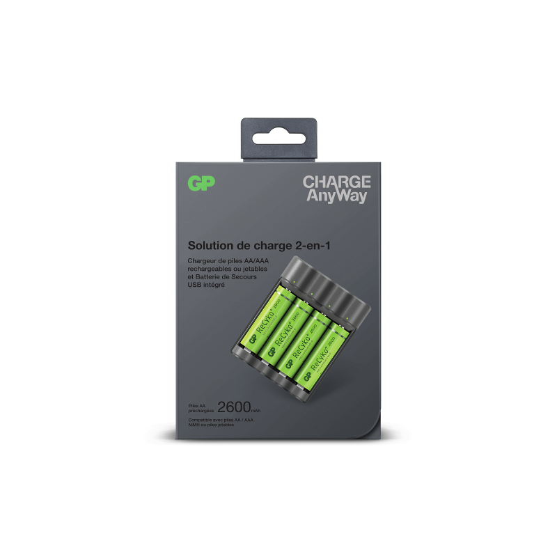 Pile rechargeable AA, 4 ReCyko, 2600 mAh