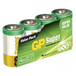 PILE ALCALINE SUPER GP 1,5V LR20 D BLISTER4