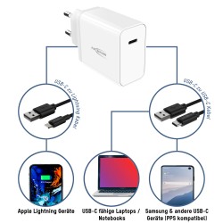 Chargeur Intelligent USB-Power Delivery - 30 W