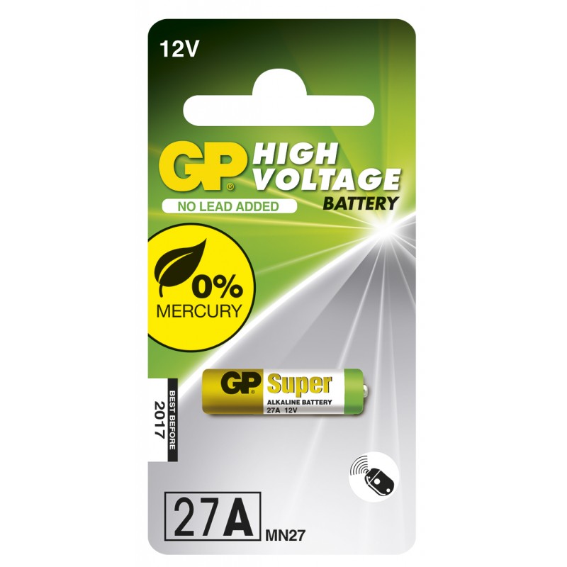5 Batterie Alcaline 27A Da 12V – Compatibili A27, LR27A, UM27A, K27A E 8LR732, Per Telecomandi E Sistemi Di Sicurezza